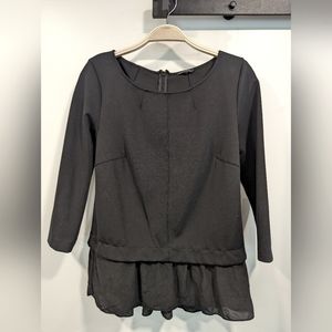Club Monaco 3/4 sleeve blouse - black small